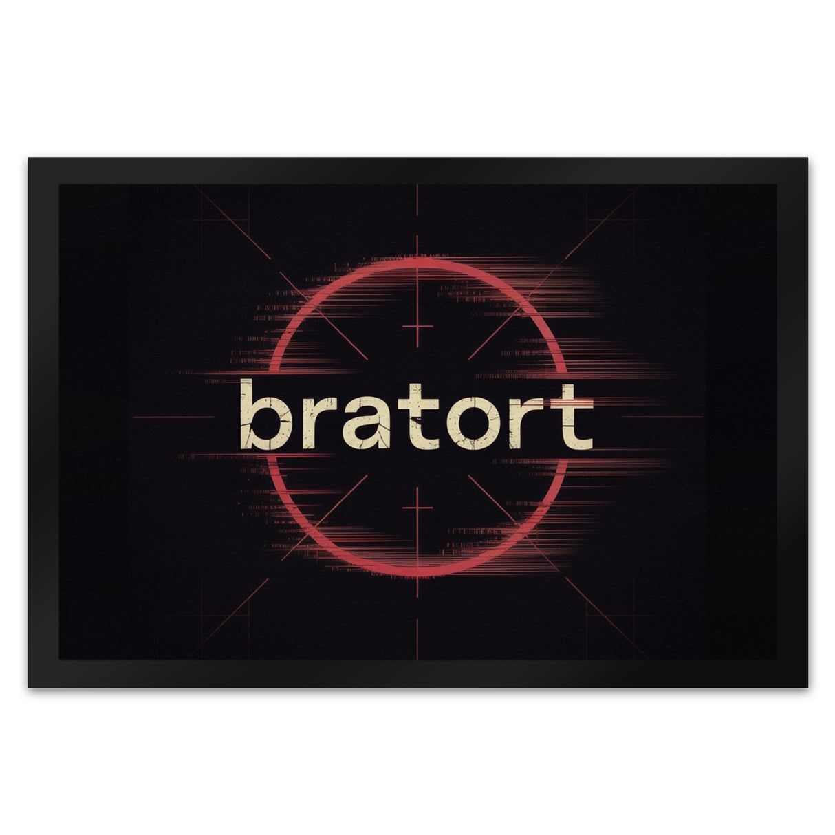 bratort Fadenkreuz Fußmatte in 35x50 cm für Hobbyköche und Tatort-Fans