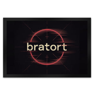 bratort Fadenkreuz Fußmatte in 35x50 cm für Hobbyköche und Tatort-Fans