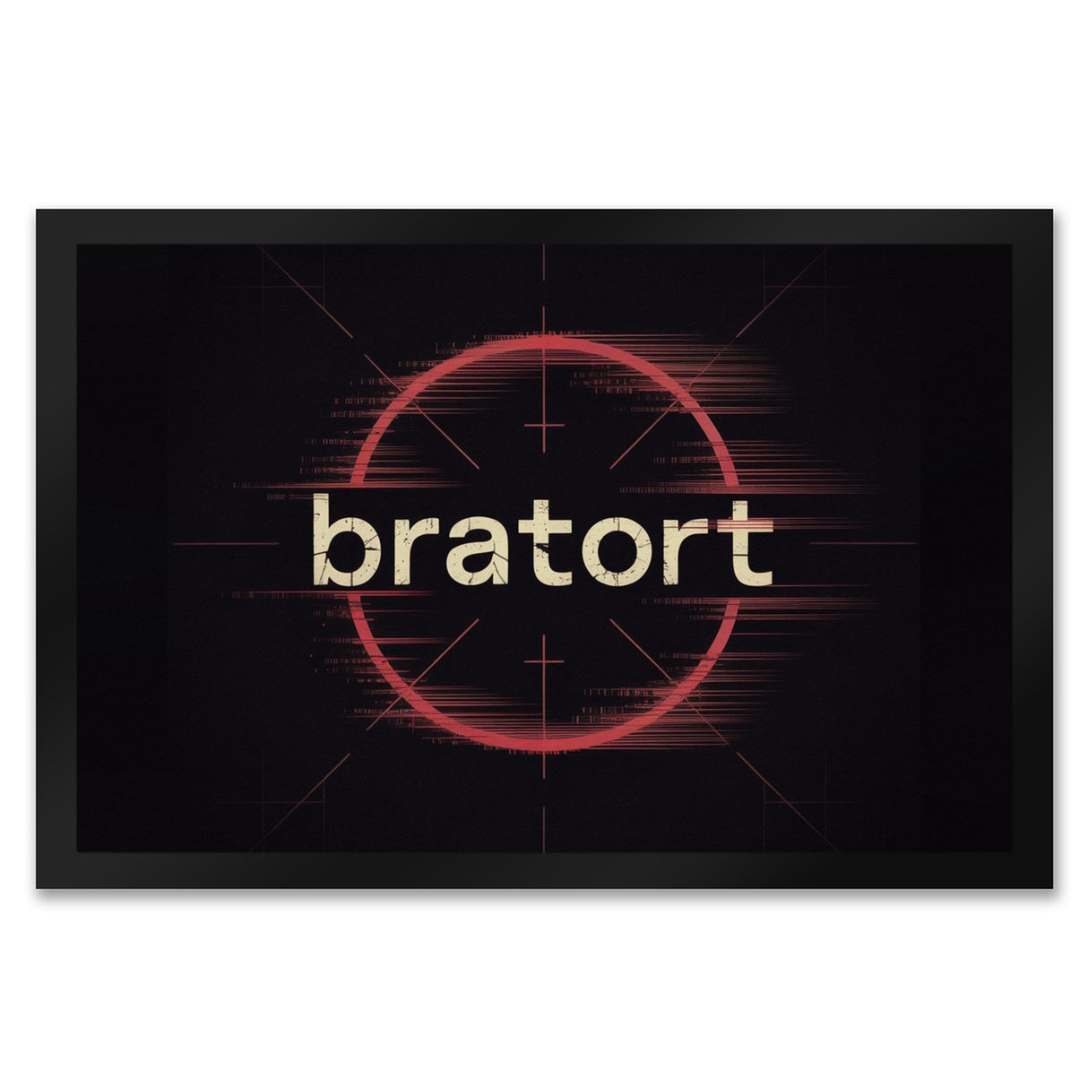 bratort Fadenkreuz Fußmatte in 35x50 cm für Hobbyköche und Tatort-Fans