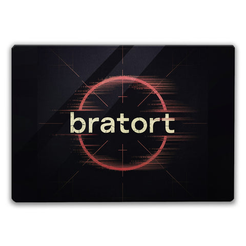 bratort Fadenkreuz Schneidebrett aus Glas für Hobbyköche und Tatort-Fans