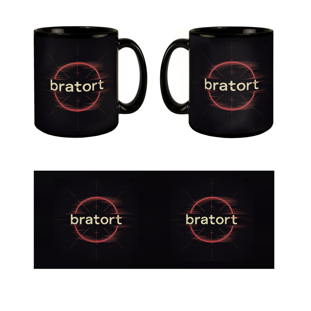 bratort Fadenkreuz Tasse für Hobbyköche und Tatort-Fans
