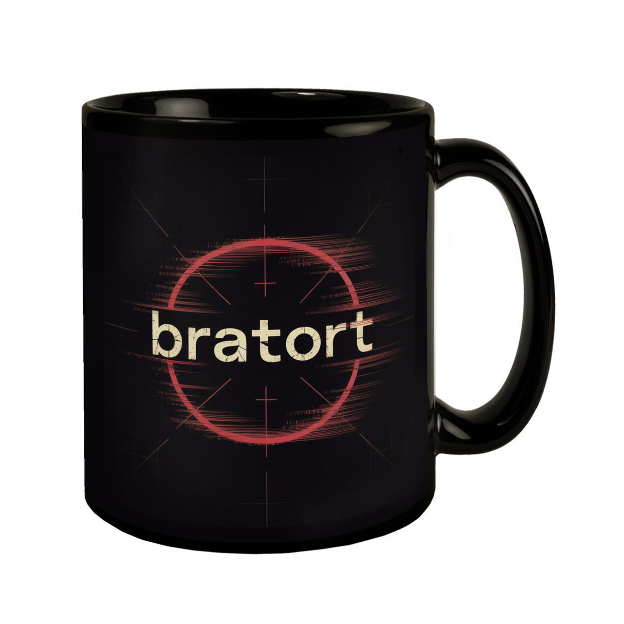 bratort Fadenkreuz Tasse für Hobbyköche und Tatort-Fans