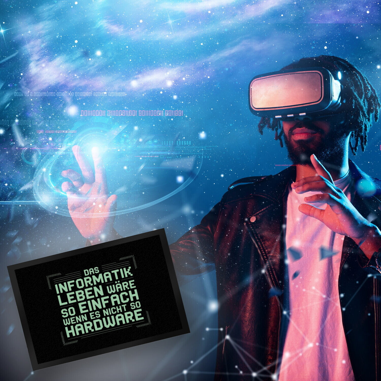 Das Leben nicht so Hardware Fußmatte in 35x50 cm für Informatiker