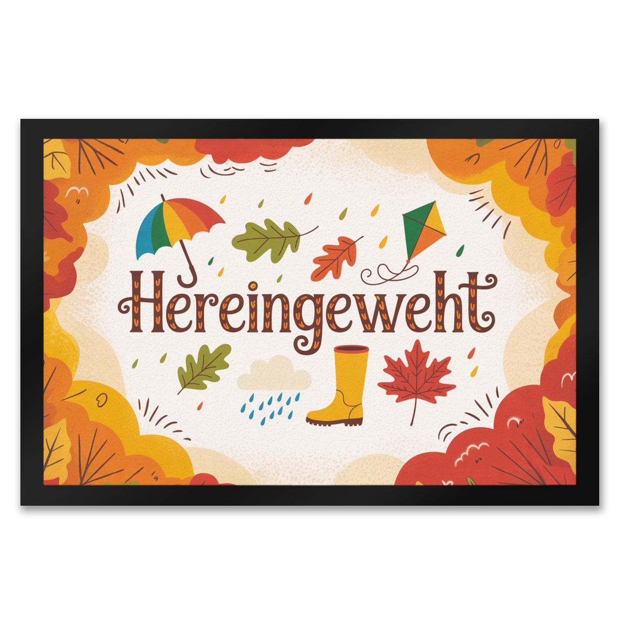 Hereingeweht Fußmatte in 35x50 cm mit Herbstmotiven