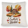 Aquarell Hütte im Herbst Kissen - Endlich Herbst
