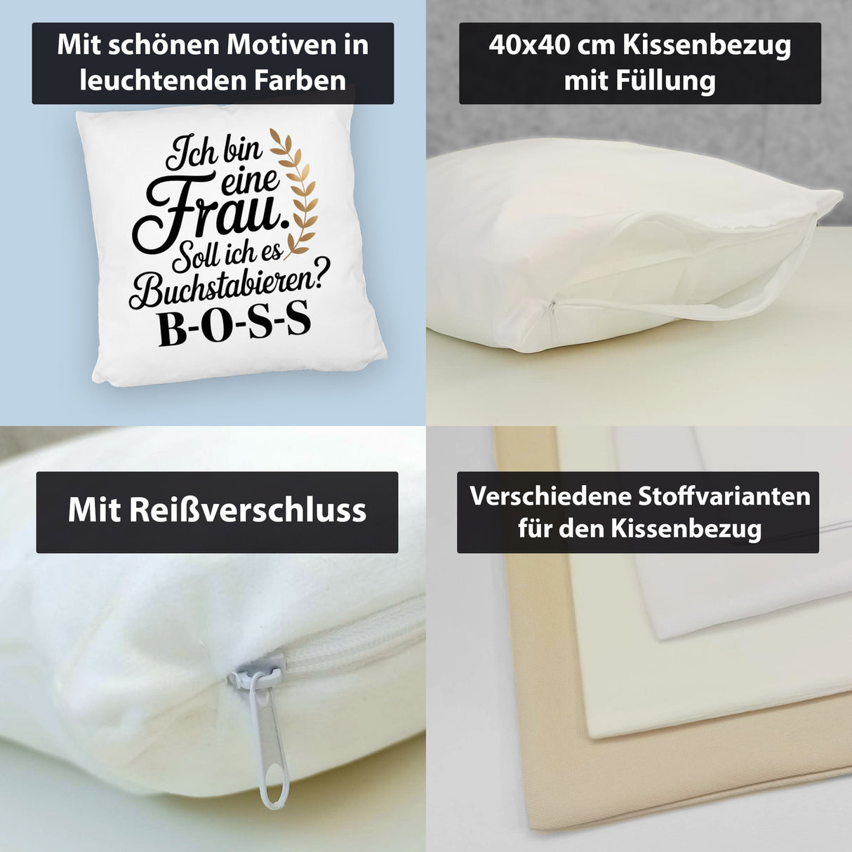 Frau ist der BOSS Kissen