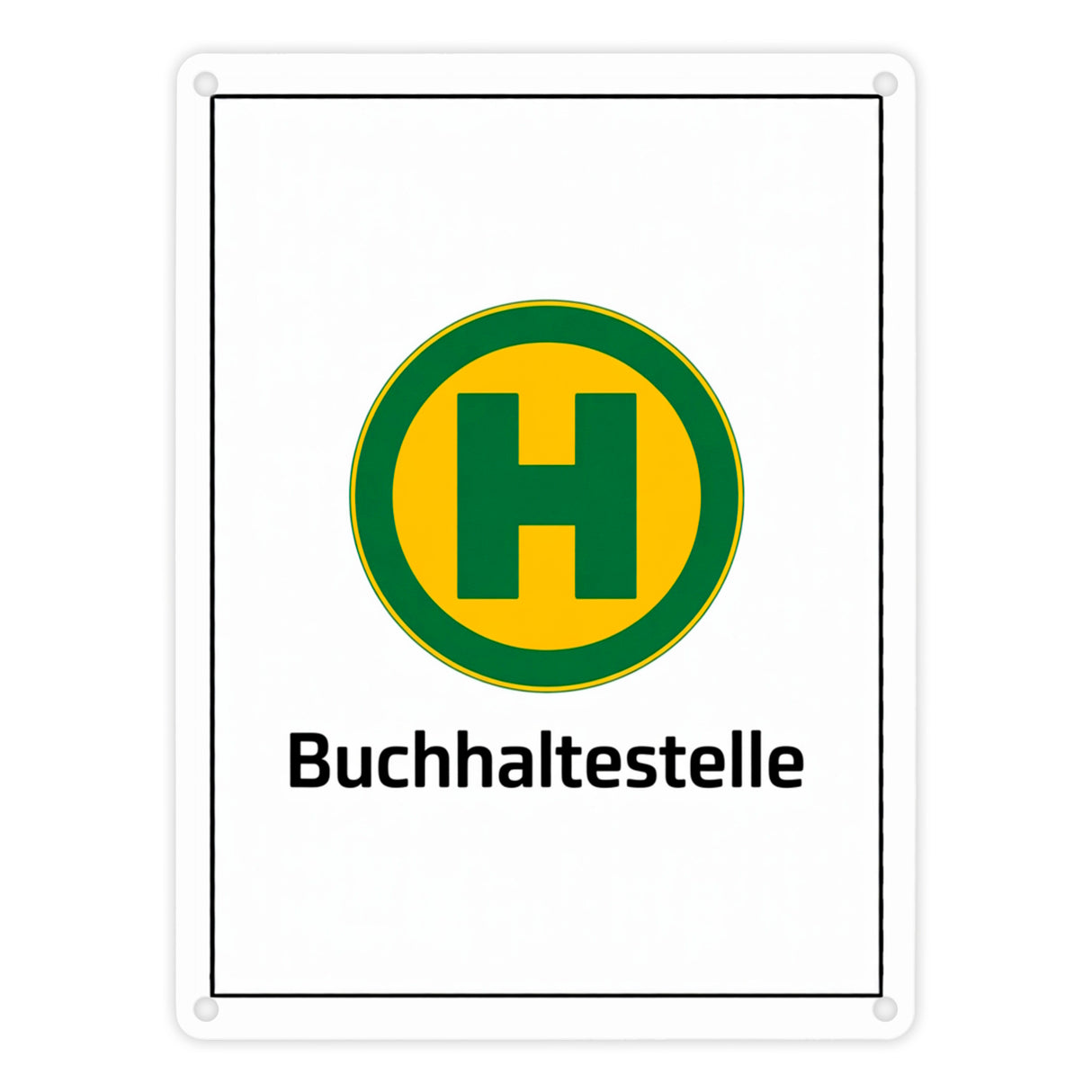 Haltestelle Metallschild in 15x20 cm - Buchhaltestelle für Leseratten und Bücherschränke