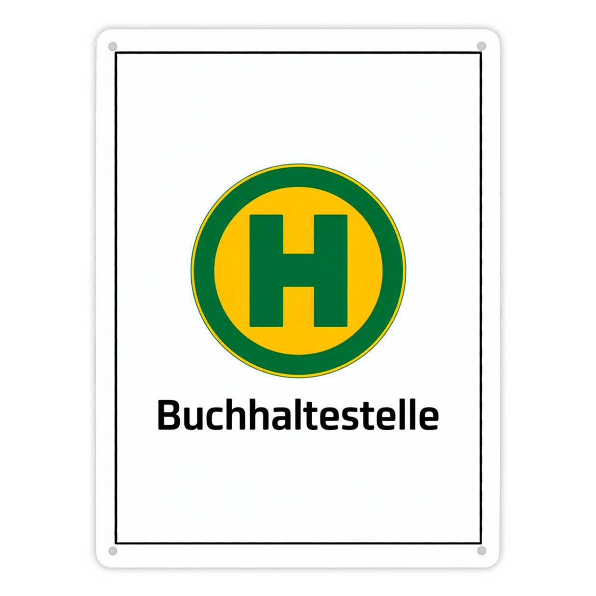 Haltestelle Metallschild in 15x20 cm - Buchhaltestelle für Leseratten und Bücherschränke