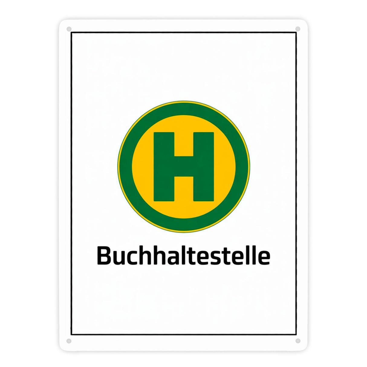 Haltestelle Metallschild in 15x20 cm - Buchhaltestelle für Leseratten und Bücherschränke