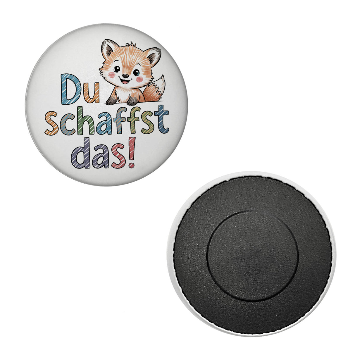 Fuchs mit Spruch Du schaffst das! Magnet