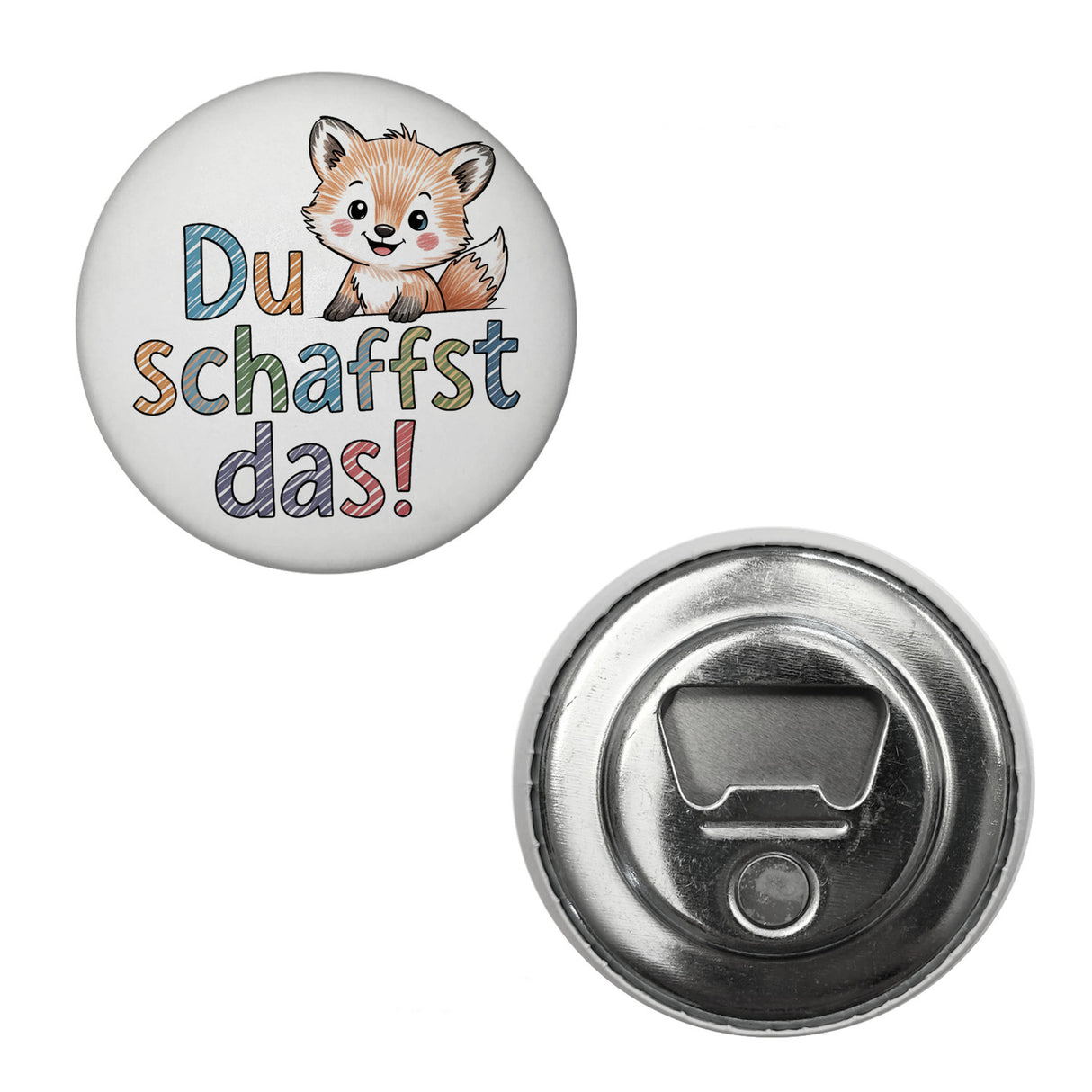 Fuchs mit Spruch Du schaffst das! Magnet