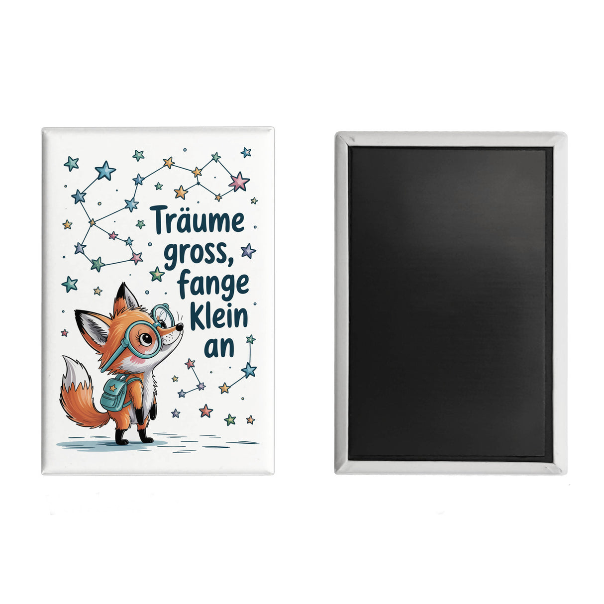 Fuchs mit Rucksack - Träume gross Souvenir Magnet