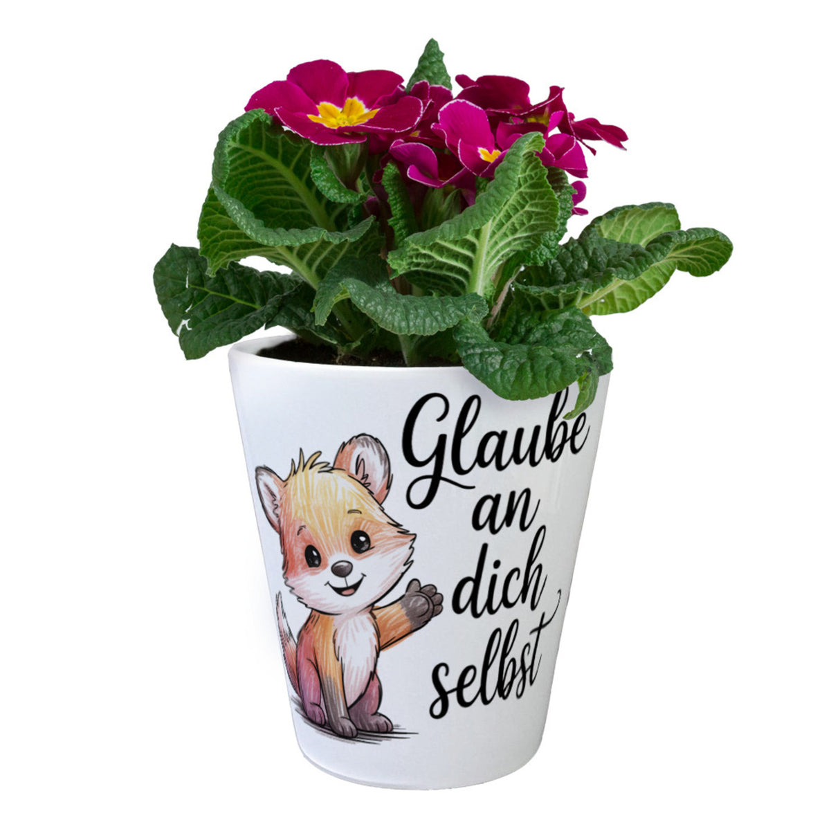 kleiner Fuchs Glaube an dich selbst Blumentopf