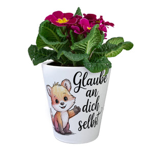 kleiner Fuchs Glaube an dich selbst Blumentopf