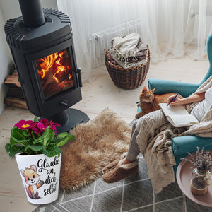 kleiner Fuchs Glaube an dich selbst Blumentopf