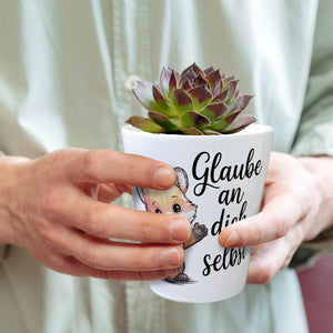 kleiner Fuchs Glaube an dich selbst Blumentopf