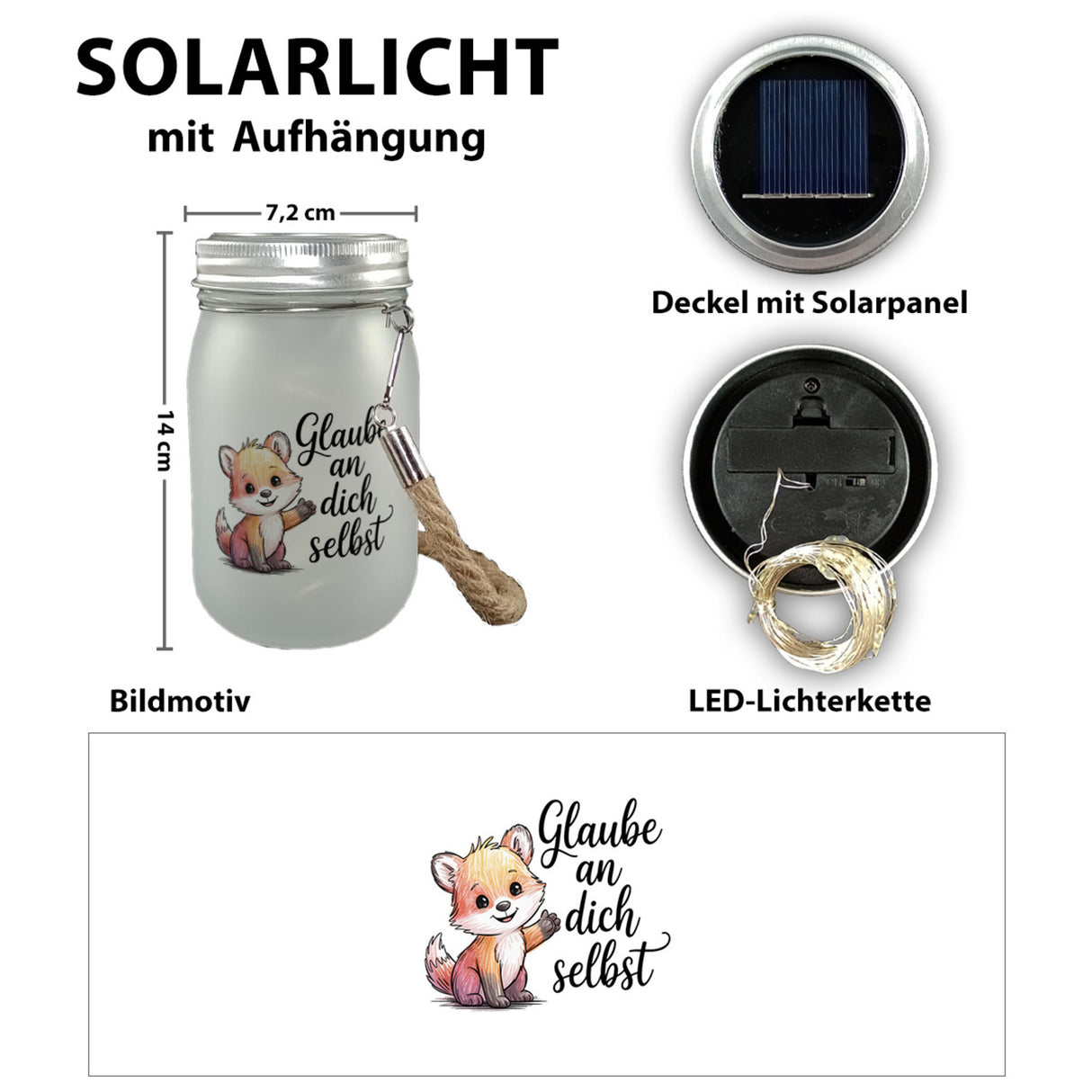 kleiner Fuchs Glaube an dich selbst Solarlicht