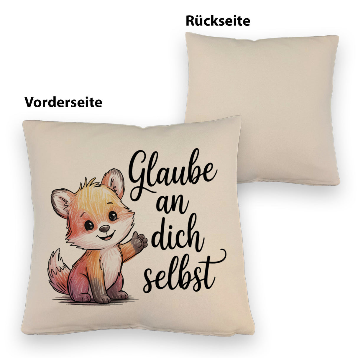 kleiner Fuchs Glaube an dich selbst Kissen
