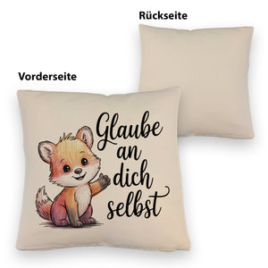 kleiner Fuchs Glaube an dich selbst Kissen