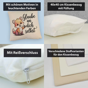 kleiner Fuchs Glaube an dich selbst Kissen