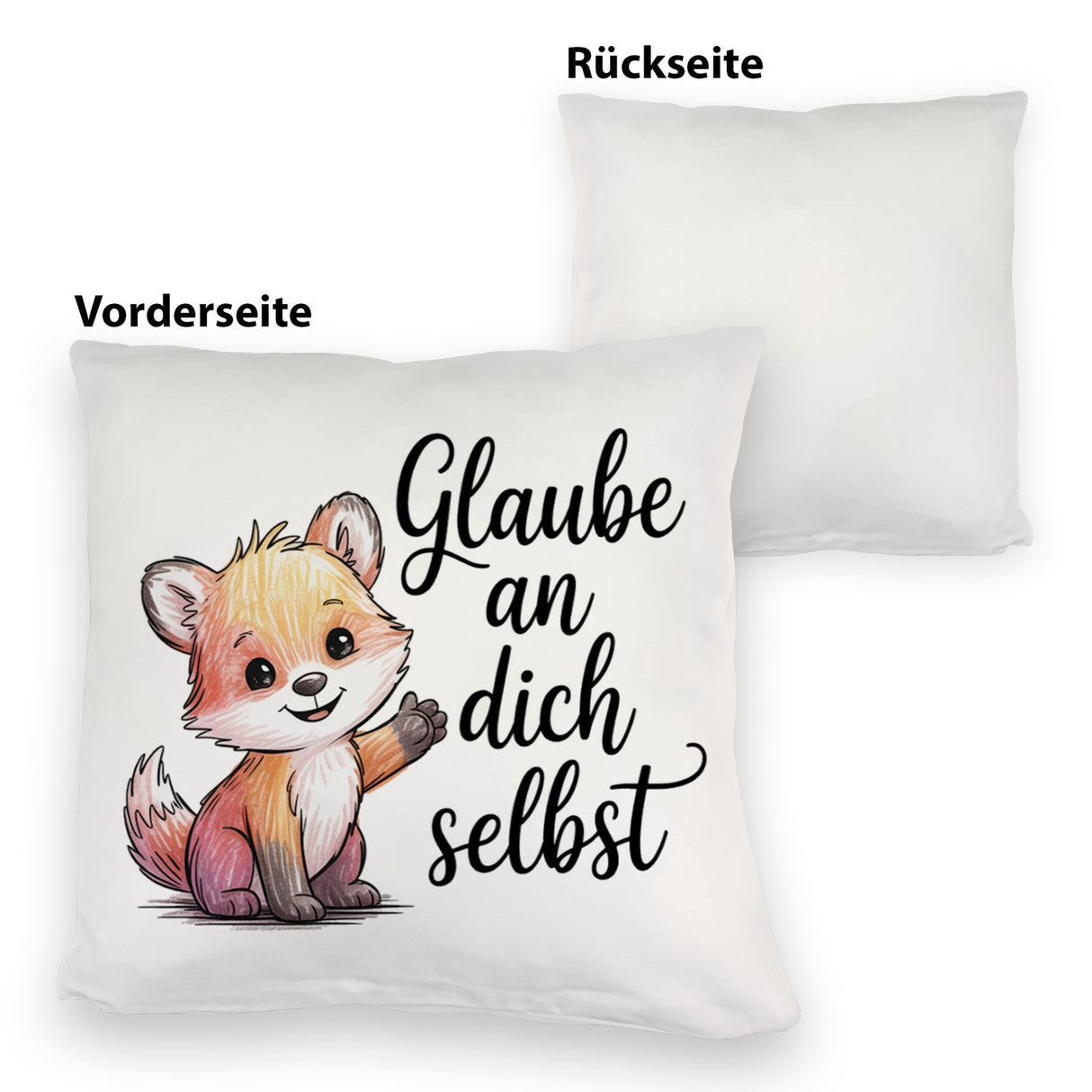 kleiner Fuchs Glaube an dich selbst Kissen