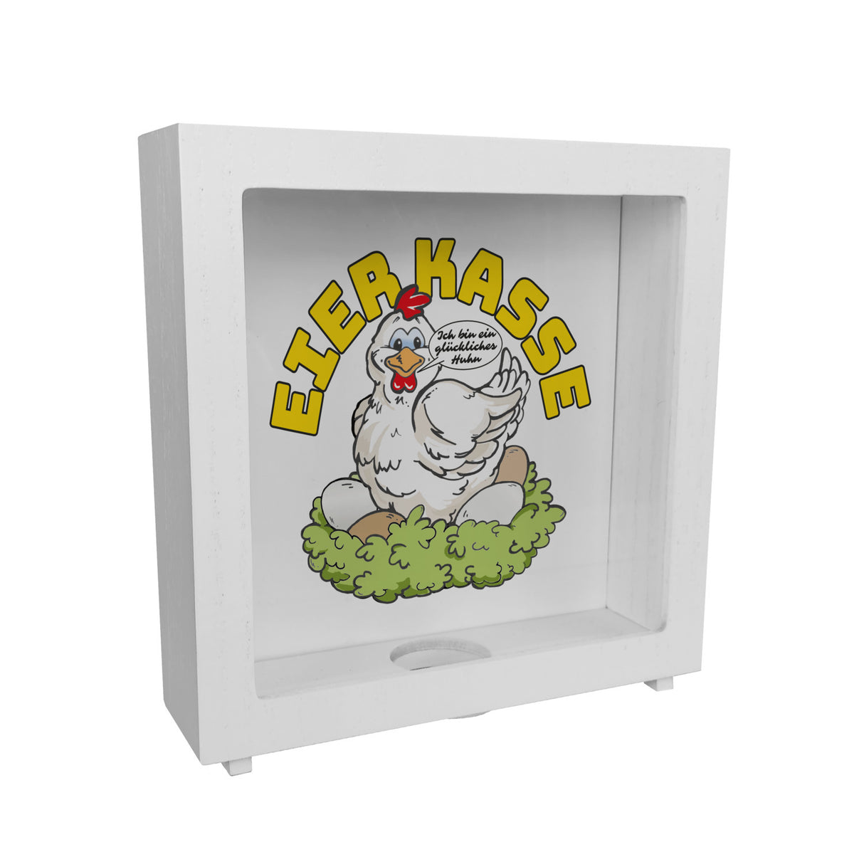 Eierkasse Spardose - ich bin ein glückliches Huhn Eierkasse