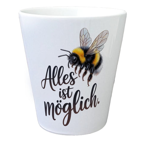 Alles ist möglich Hummel Blumentopf