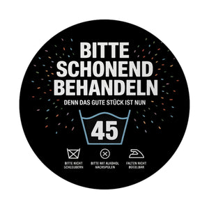 Wäschepflegeetikett Magnet bitte schonend behandeln wird 45