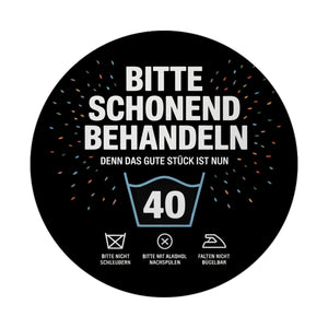 Wäschepflegeetikett Magnet bitte schonend behandeln wird 40