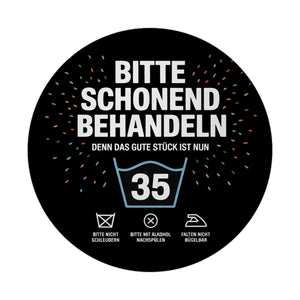 Wäschepflegeetikett Magnet bitte schonend behandeln wird 35