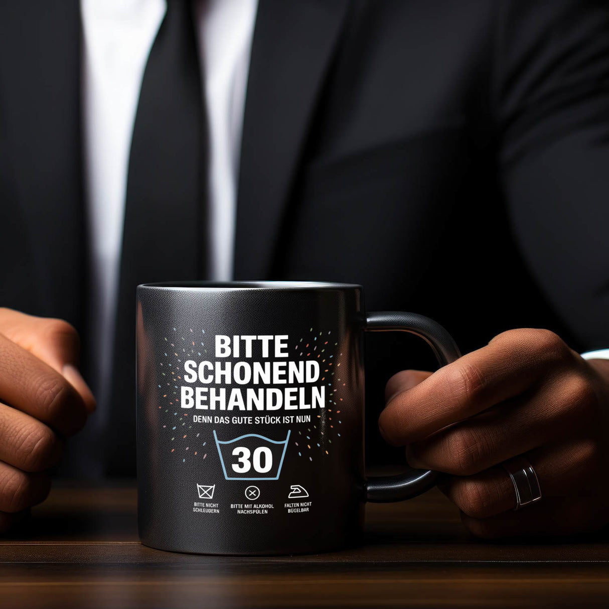 Wäschepflegeetikett Spardose bitte schonend behandeln wird 30