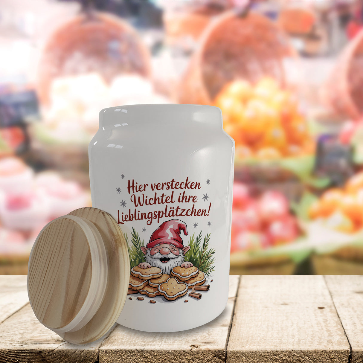 Hier verstecken Wichtel ihre Lieblingsplätzchen! Keksdose