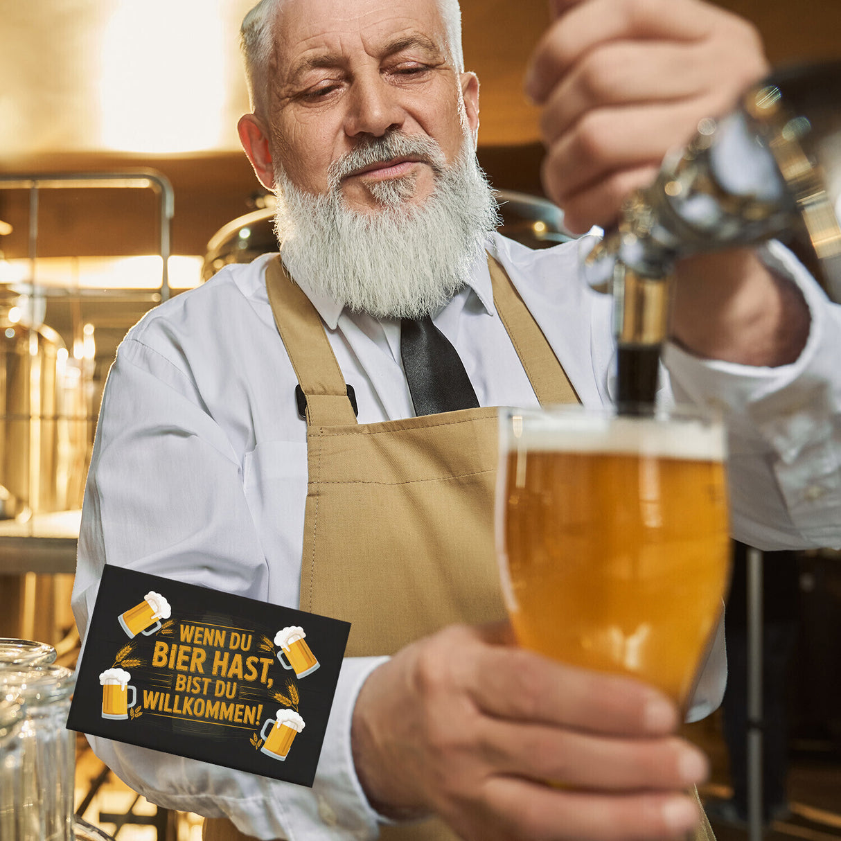 Wenn du Bier hast, bist du willkommen! Bierkrüge Souvenir Magnet