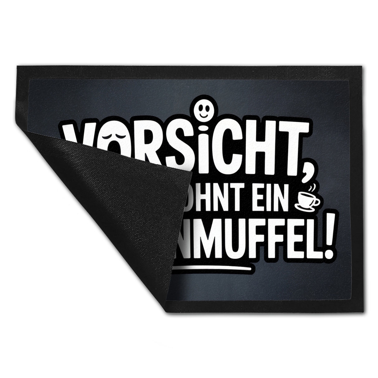 Vorsicht, hier wohnt ein Morgenmuffel! Fußmatte in 35x50 cm Humor