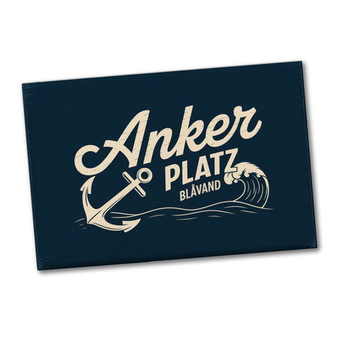 Anker Platz Blåvand Souvenir Souvenir Magnet mit Vintage-Nautik-Design