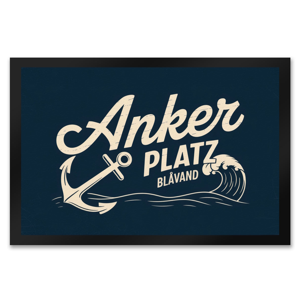 Anker Platz Blåvand Fußmatte in 35x50 cm mit Vintage-Nautik-Design