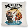 Fröhlicher Angler Spruch Kissen für Angelfans
