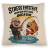 Fröhlicher Angler Spruch Kissen für Angelfans