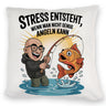 Fröhlicher Angler Spruch Kissen für Angelfans