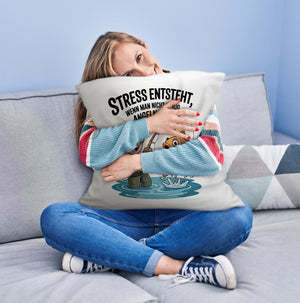 Fröhlicher Angler Spruch Kissen für Angelfans