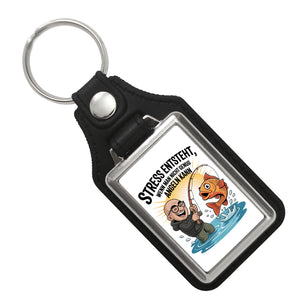Fröhlicher Angler Spruch Schlüsselanhänger für Angelfans