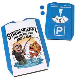 Fröhlicher Angler Spruch Parkscheibe für Angelfans