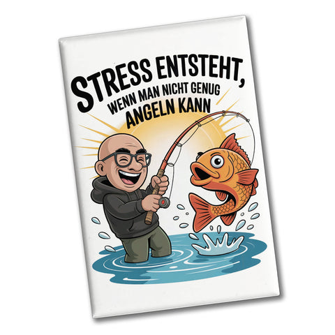 Fröhlicher Angler Spruch Souvenir Souvenir Magnet für Angelfans