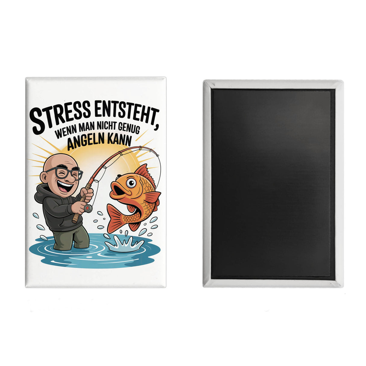 Fröhlicher Angler Spruch Souvenir Souvenir Magnet für Angelfans