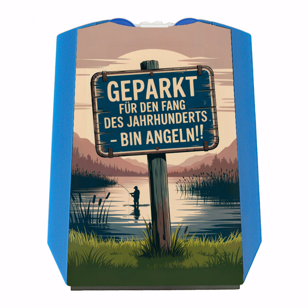 Angler Seeszene Parkscheibe Geparkt fürs Angeln