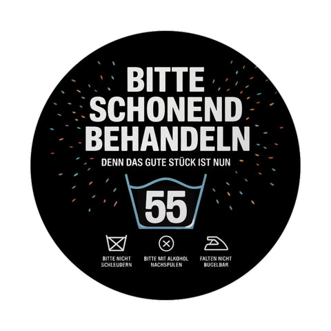 Wäschepflegeetikett Magnet bitte schonend behandeln wird 55