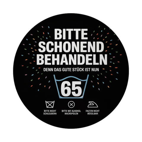 Wäschepflegeetikett Magnet bitte schonend behandeln wird 65