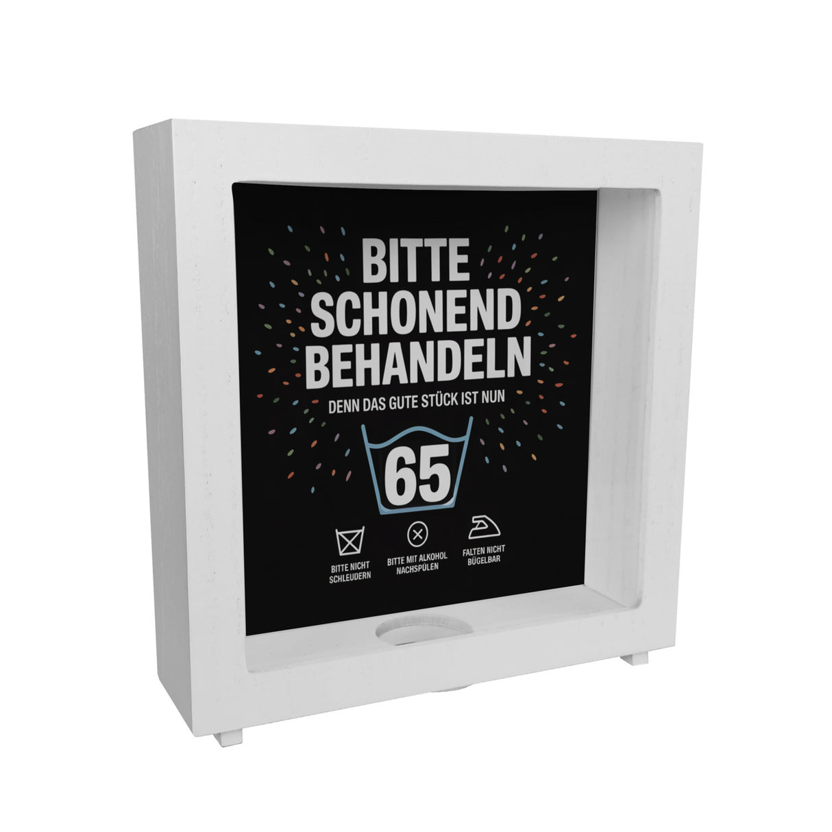 Wäschepflegeetikett Spardose bitte schonend behandeln wird 65