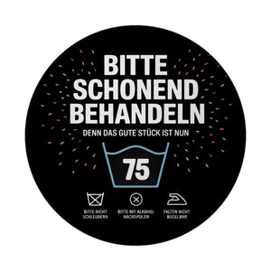 Wäschepflegeetikett Magnet bitte schonend behandeln wird 75