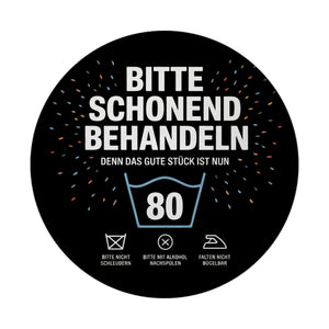 Wäschepflegeetikett Magnet bitte schonend behandeln wird 80